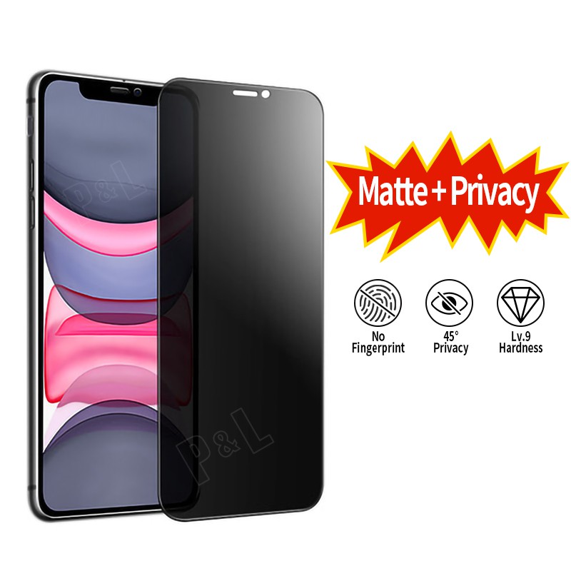 Anti Spy Matte Protects Privacy iphone 12 Pro Max 11 X XS MAX XR 6 6s 7 8 Plus Full Coverage