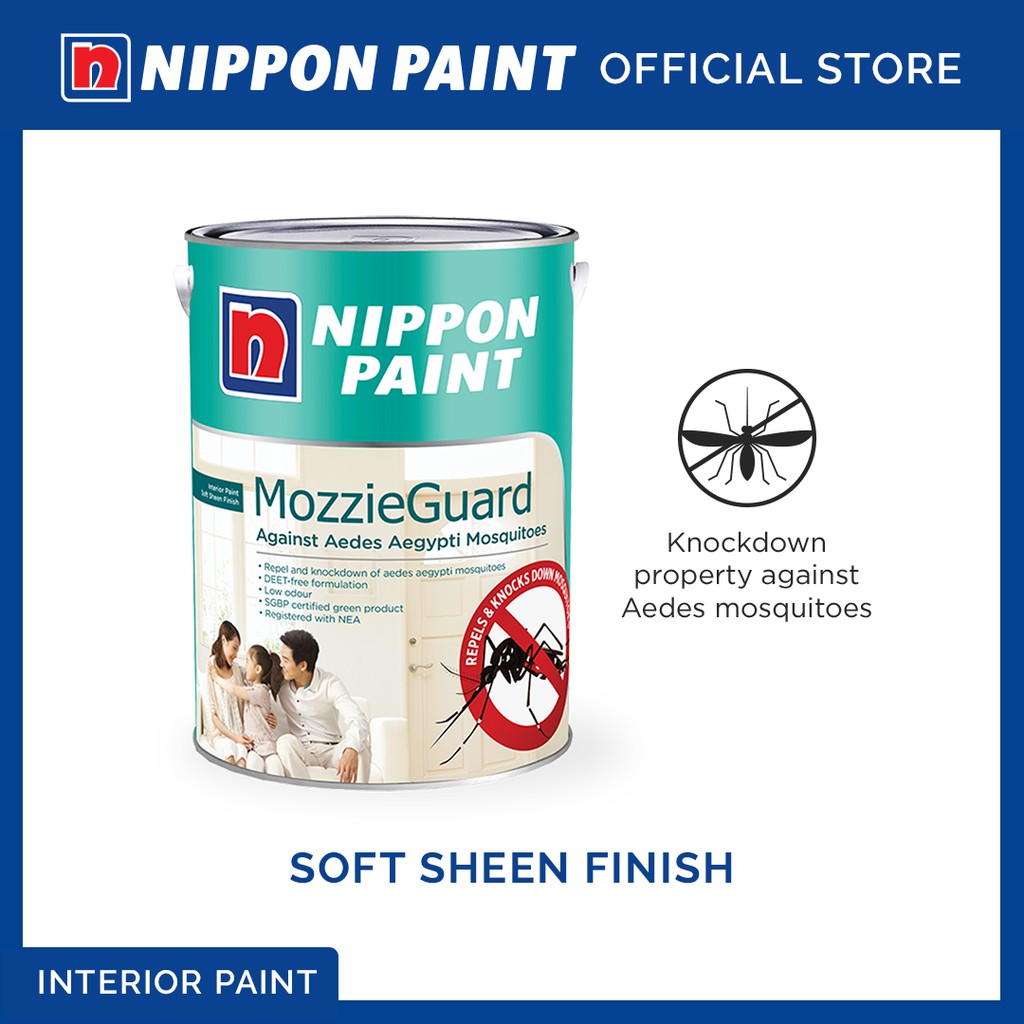 Nippon Paint MozzieGuard Soft Sheen 1L/5L Shopee Singapore