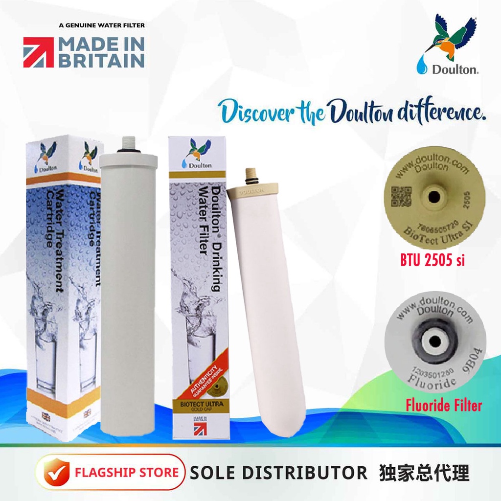Doulton Biotect Ultra 2505 SI + Doulton Fluoride Water Filter, Heavy
