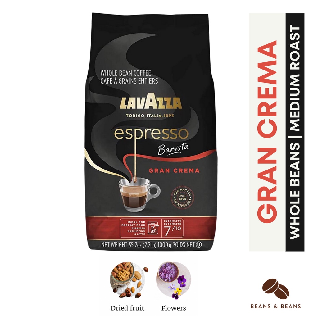 Lavazza Espresso Barista Gran Crema Whole Bean Medium Roast (1KG
