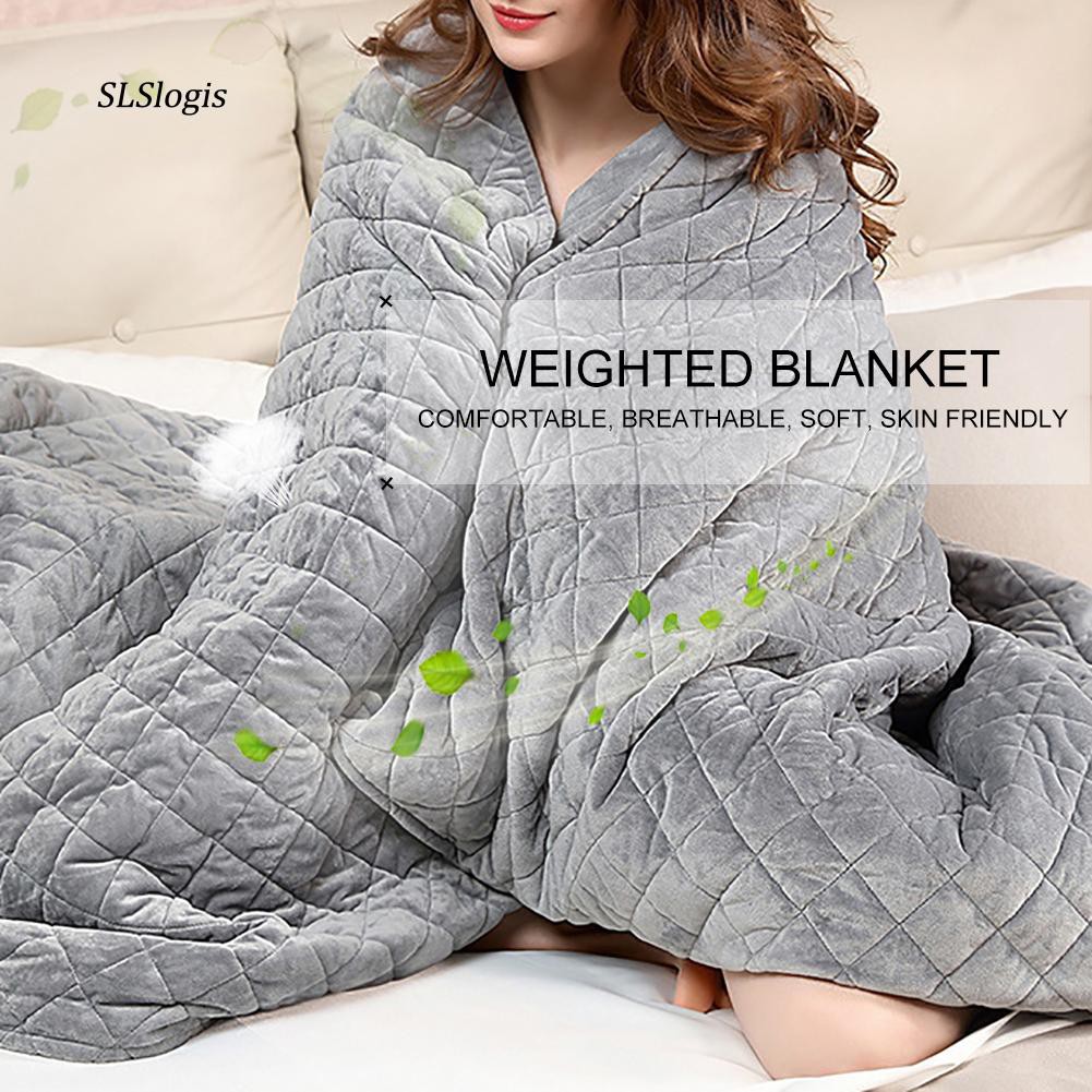 wac_Polyester Adult Weighted Blanket Quilt Sleep Helper for Anxiety Insomnia Stress Shopee