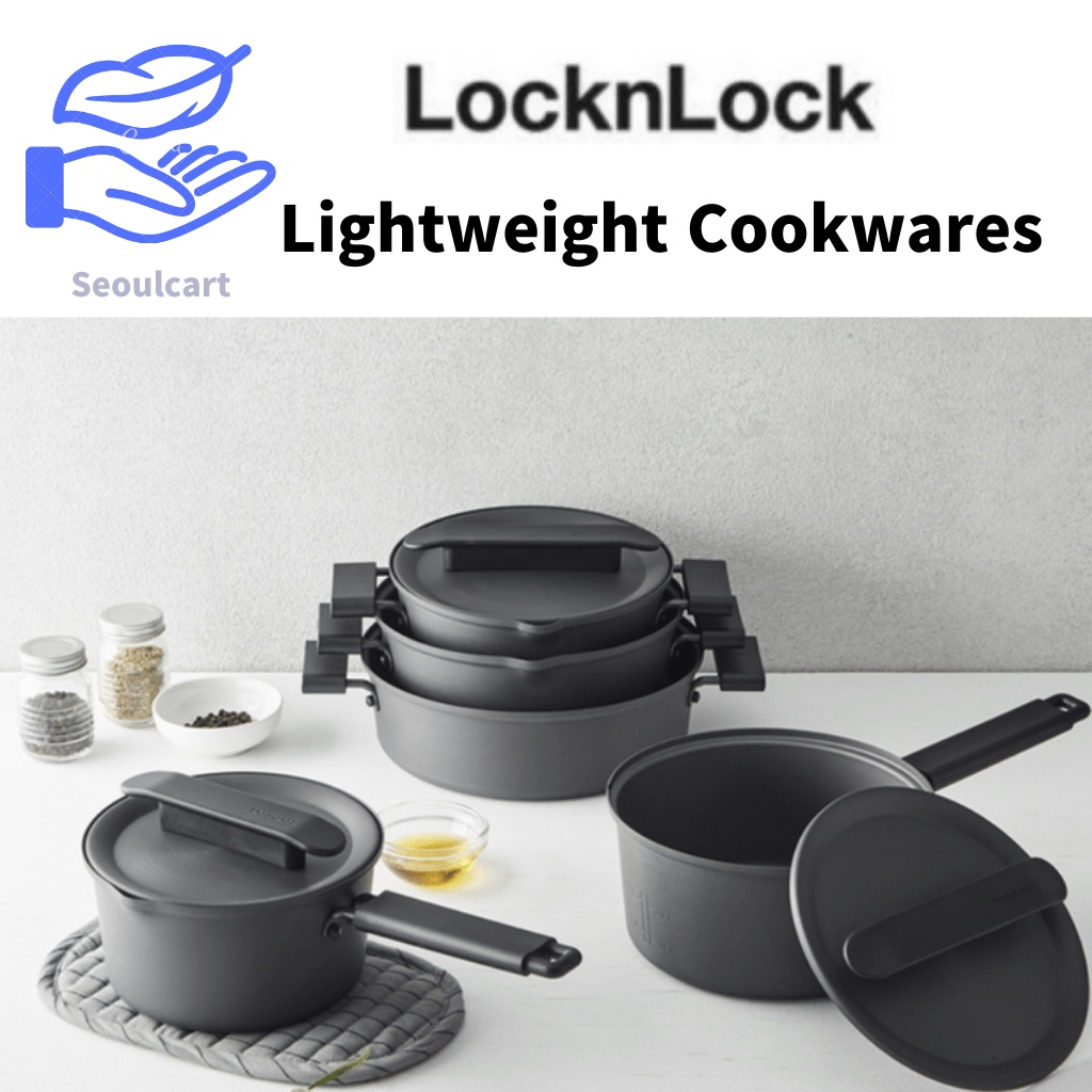 LocknLock One Cook Pots, Lightweight Cookwares, aluminium cooking pots, lightweight pots