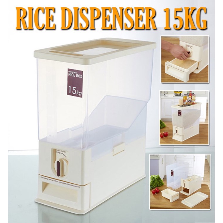 JAPANESE RICE DISPENSER 15KG KITCHEN ORGANIZER STORAGE Shopee Singapore