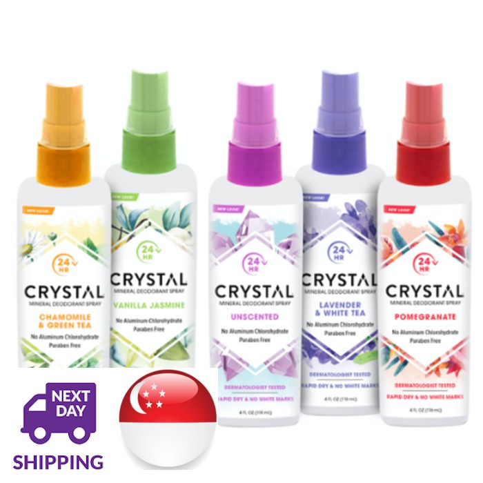 Crystal Mineral Deodorant Spray Various Scent, NonStaining & Non