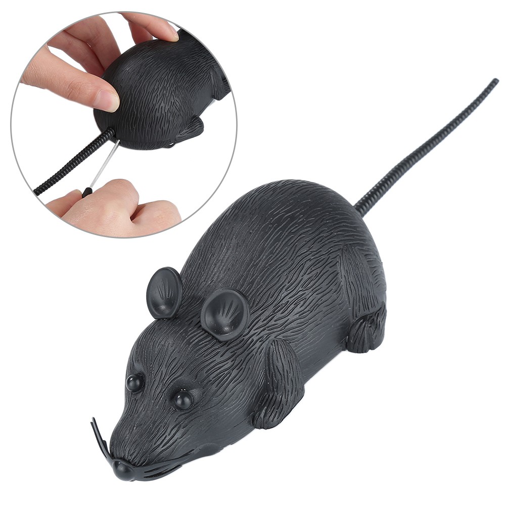 Mini Wind Up Prank Animal Mouse Rat Toy Clockwork Tricky Toy For Cat