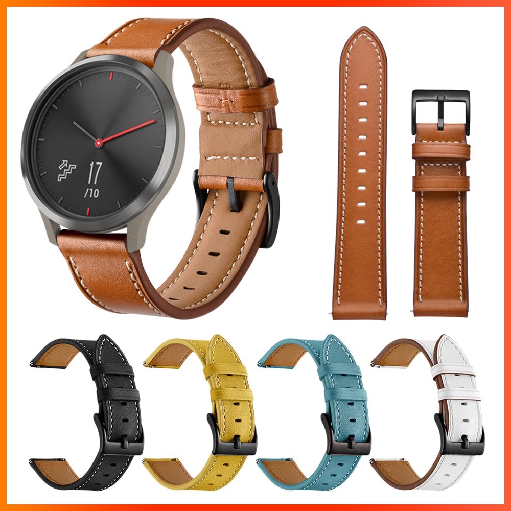 20mm Smart Watch Band Top Layer Leather Real Leather Watch
