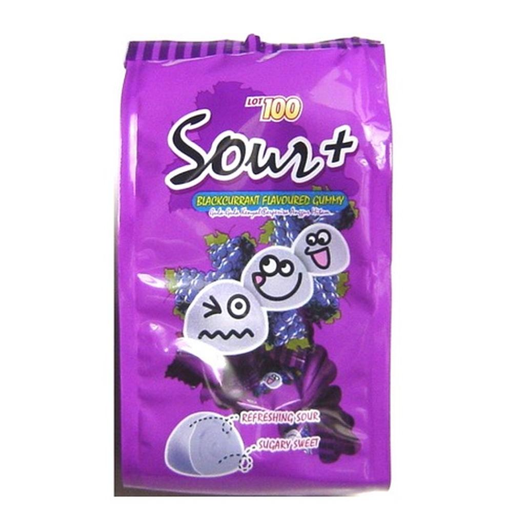 Lot 100 Sour+ Blackcurrant Flavoured Gummy [Each 100g] Shopee Singapore