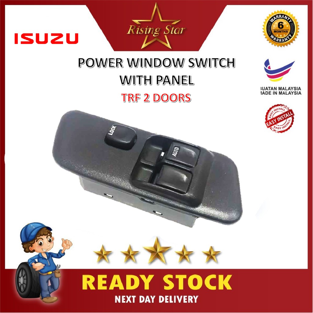 [ ISUZU TRF POWER WINDOW MAIN SWITCH ] MAIN / DRIVE SIDE WITH PANEL 2 doors Shopee Singapore