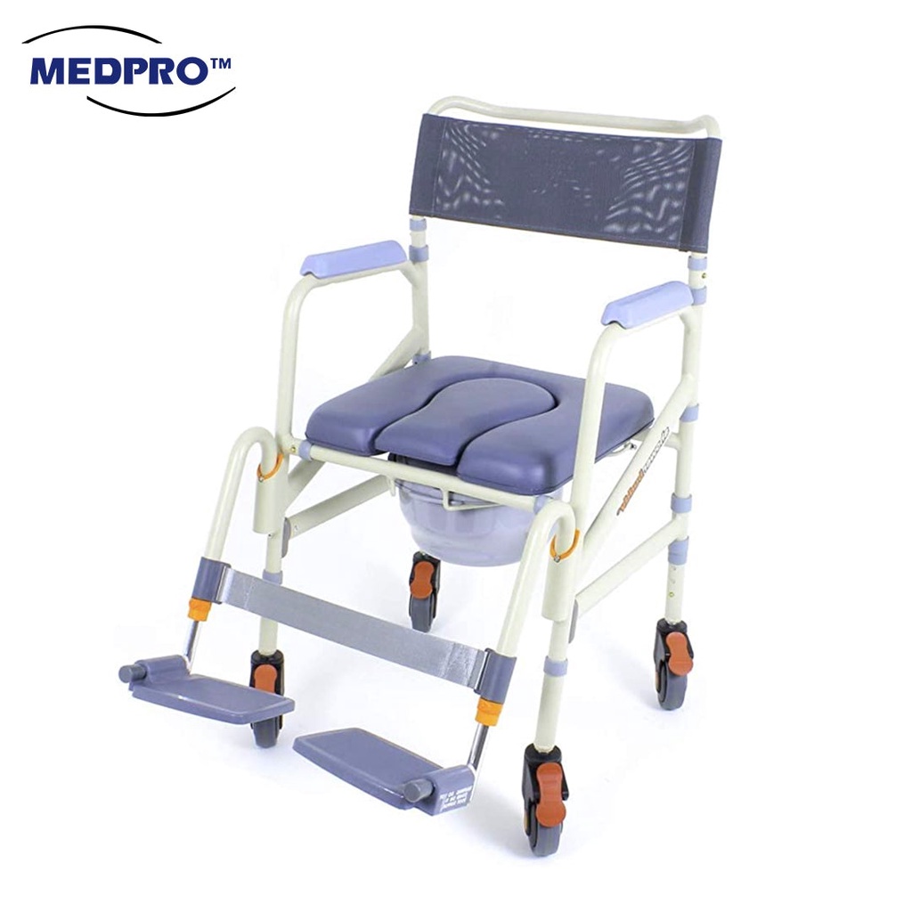 ShowerBuddy Foldable Mobile Shower Commode Chair MEDPRO MEDICAL