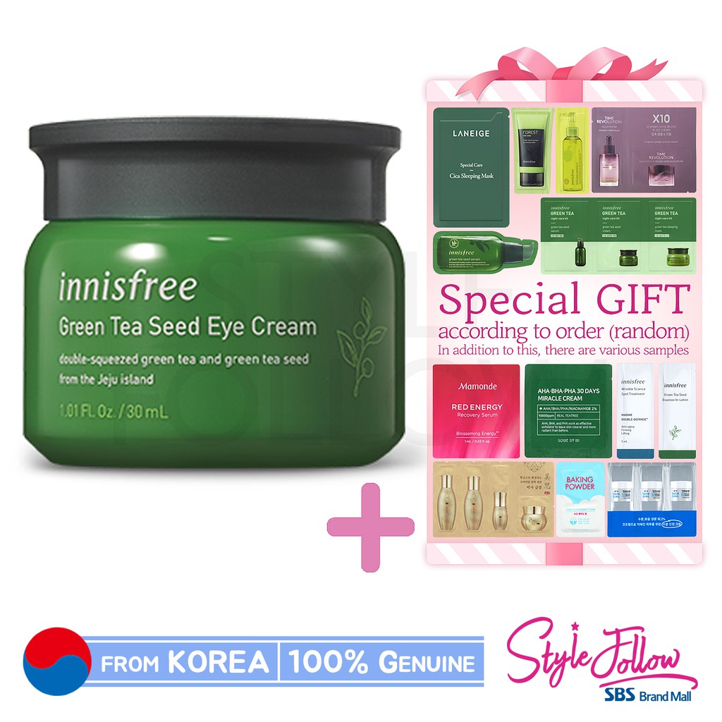 [INNISFREE] Green Tea Seed Eye Cream 30ml Shopee Singapore