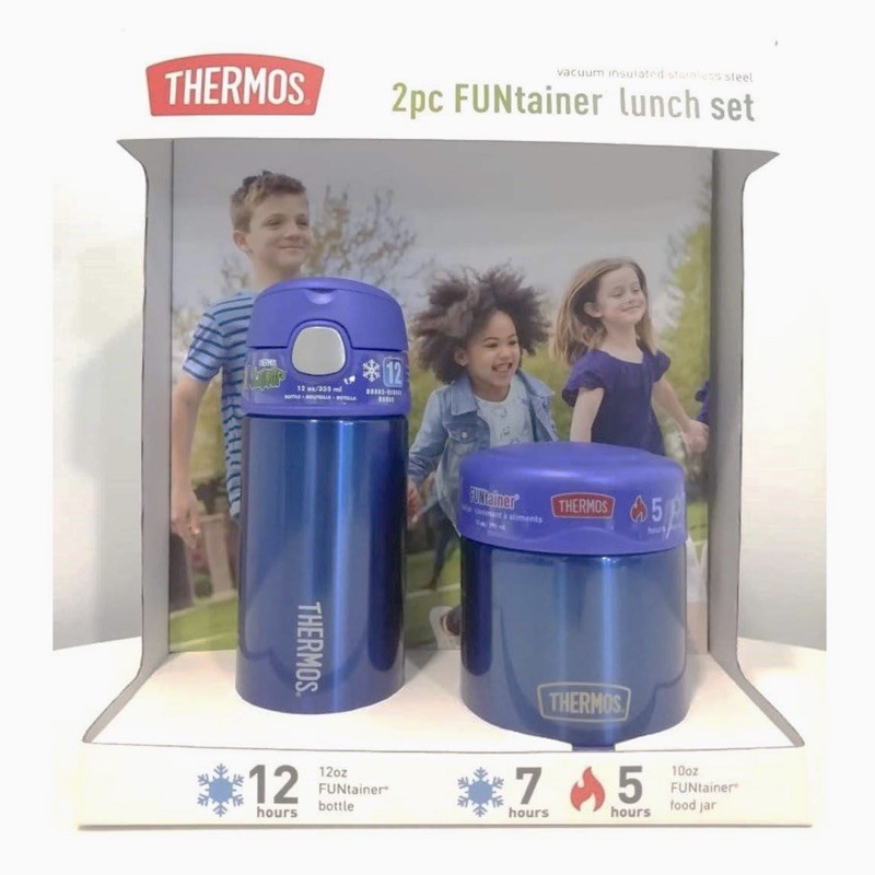 Thermos FUNtainer Lunch Set Bottle and Food Jar for Kids BPA Free