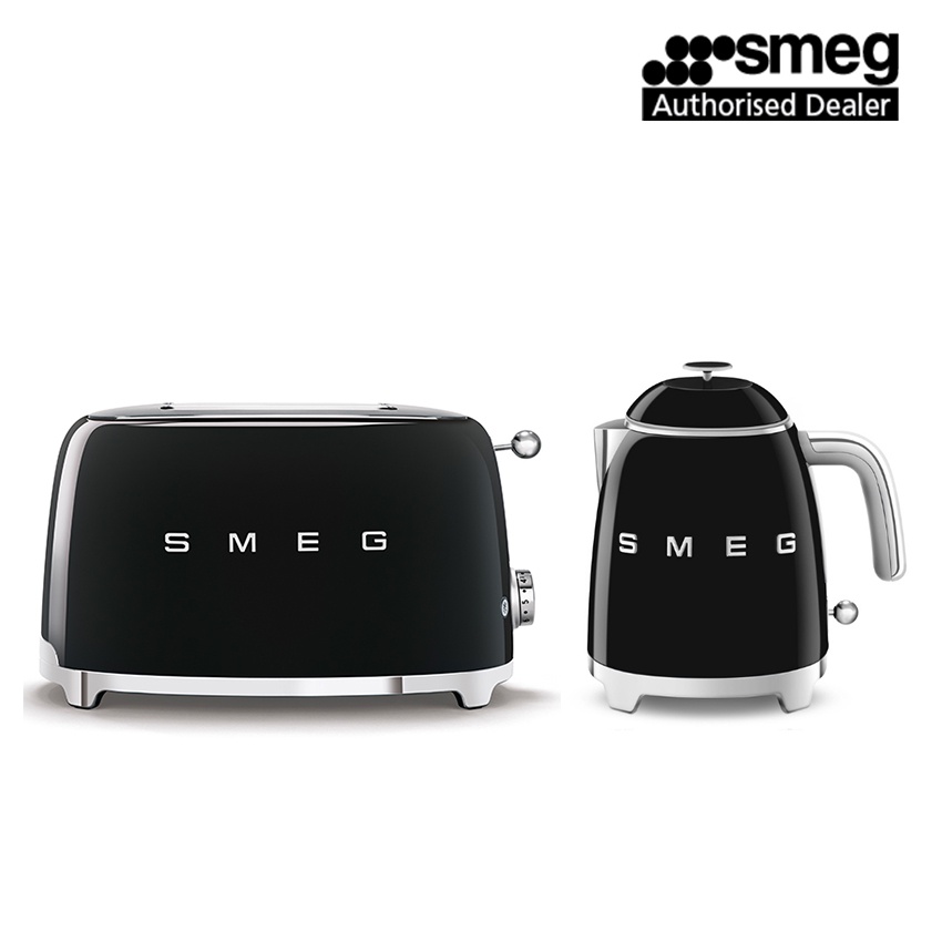 Smeg Breakfast Set Mini Kettle KLF05BLMUK + Toaster TSF01BLMUK (Matt