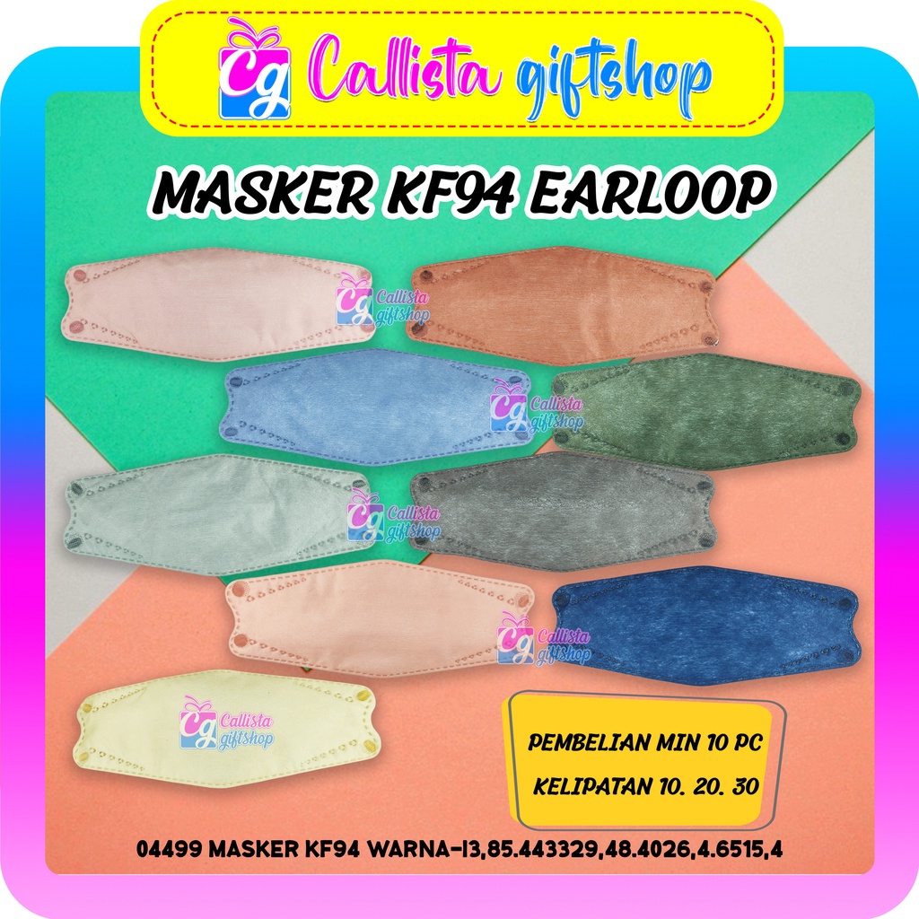 Kf94 Mask Colorful KF94 Mask Pastel Color KF94 Mask Color For Adults