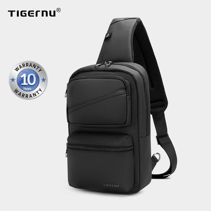 Tigernu Sling Bag Men TPU Shoulder Bag Splashproof Casual Chest Bag (9.