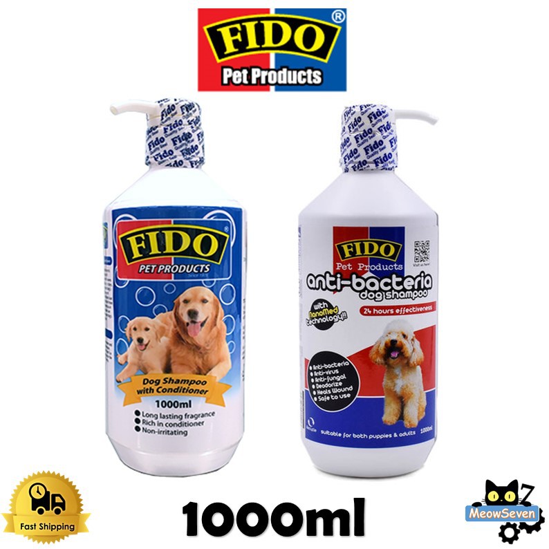 Fido Dog Shampoo with Conditioner 1000ml (Fido AntiBacteria, Shampoo With Conditioner