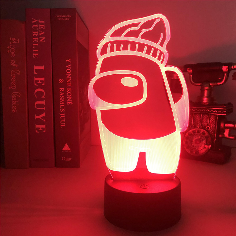 Among Us Lamps 3D Illusion Bedside Night Light LED Home Party Holiday