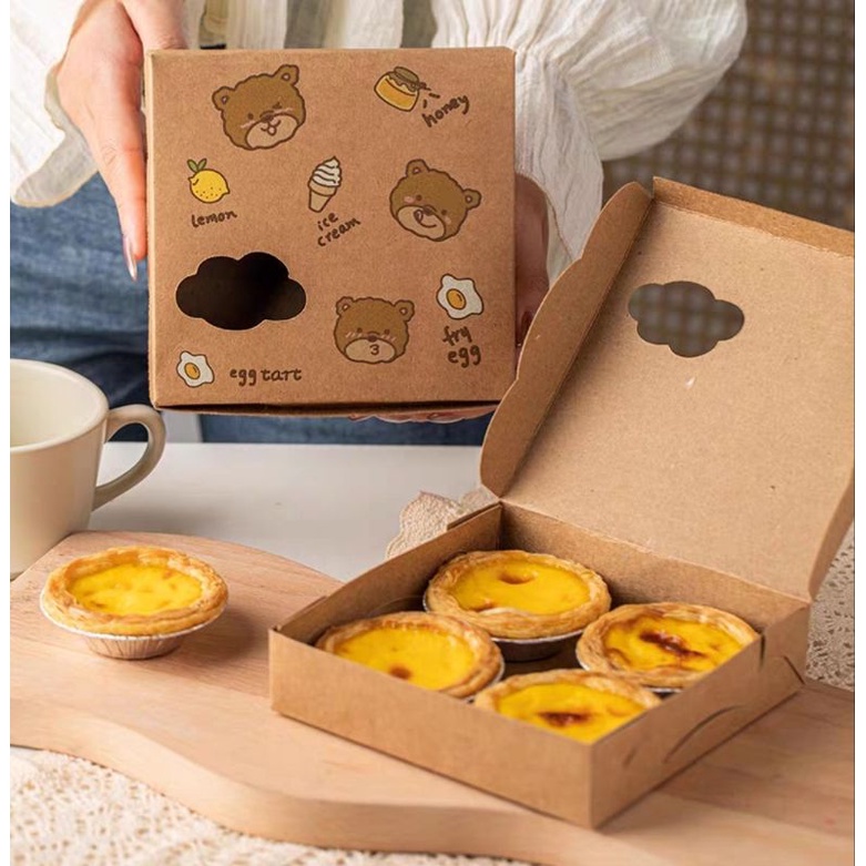 SG STOCK Egg tart packaging box 50pcs Shopee Singapore