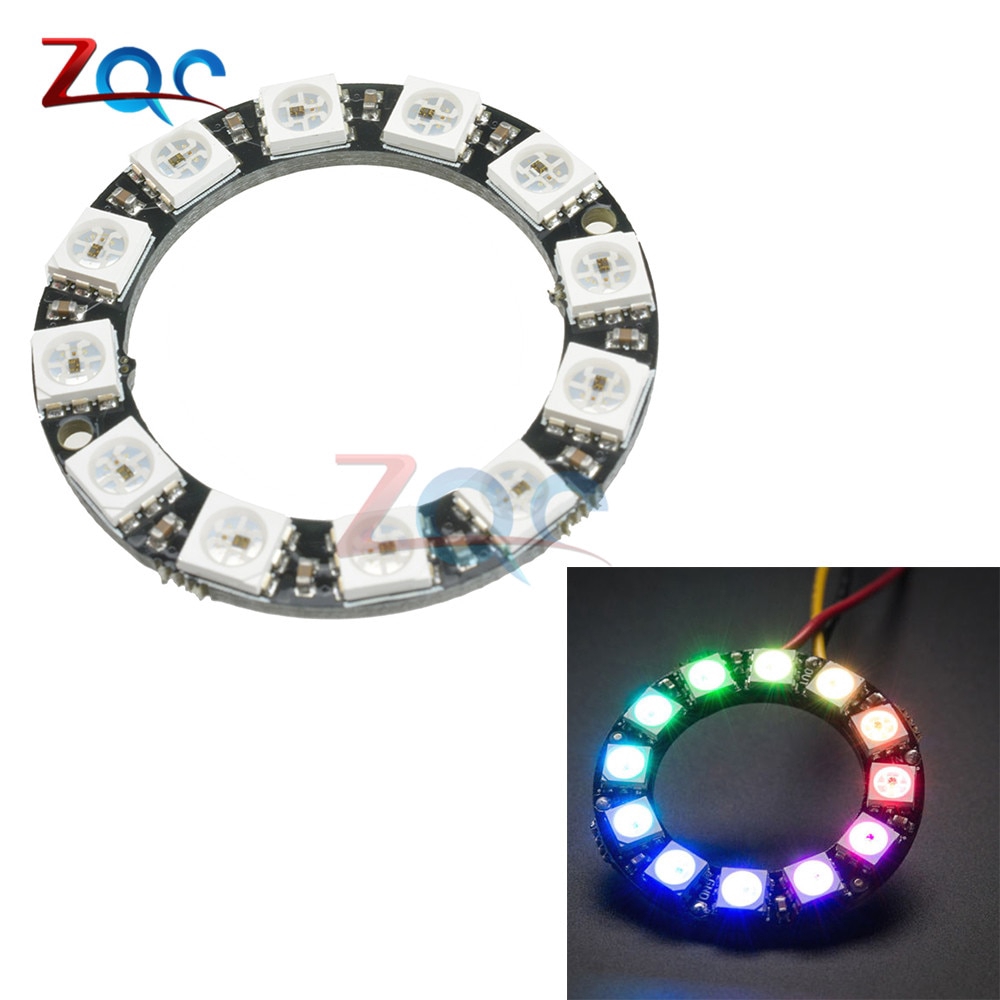 WS2812B RGB LED Ring 12 Bits WS2812 5050 RGB LED With Integrated Driver Module Shopee Singapore