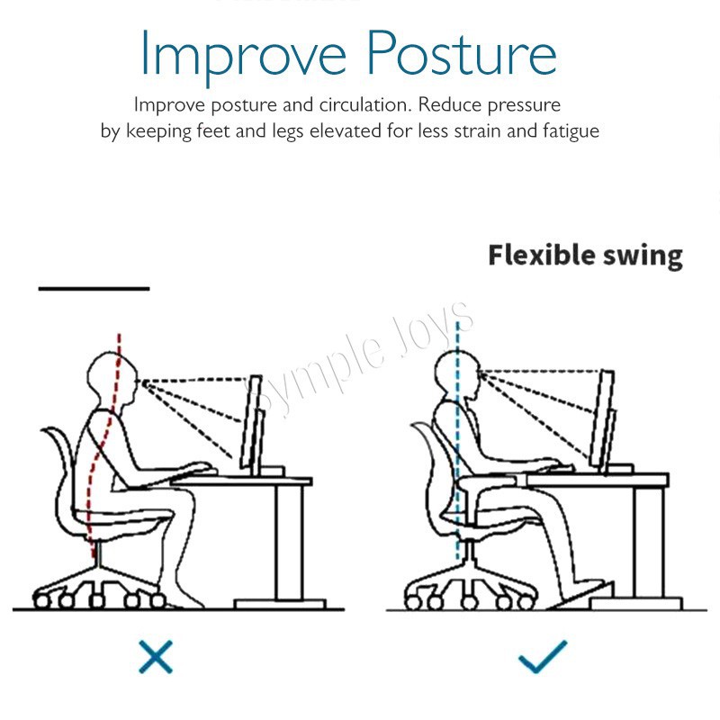 Ergonomic Adjustable Height Foot Rest Shopee Singapore