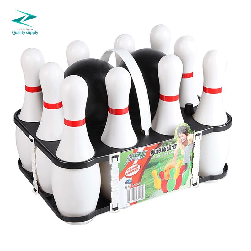 1 Set Bowling Set for Kids & Adults 2 Ball with 10 Pins for Family Kids