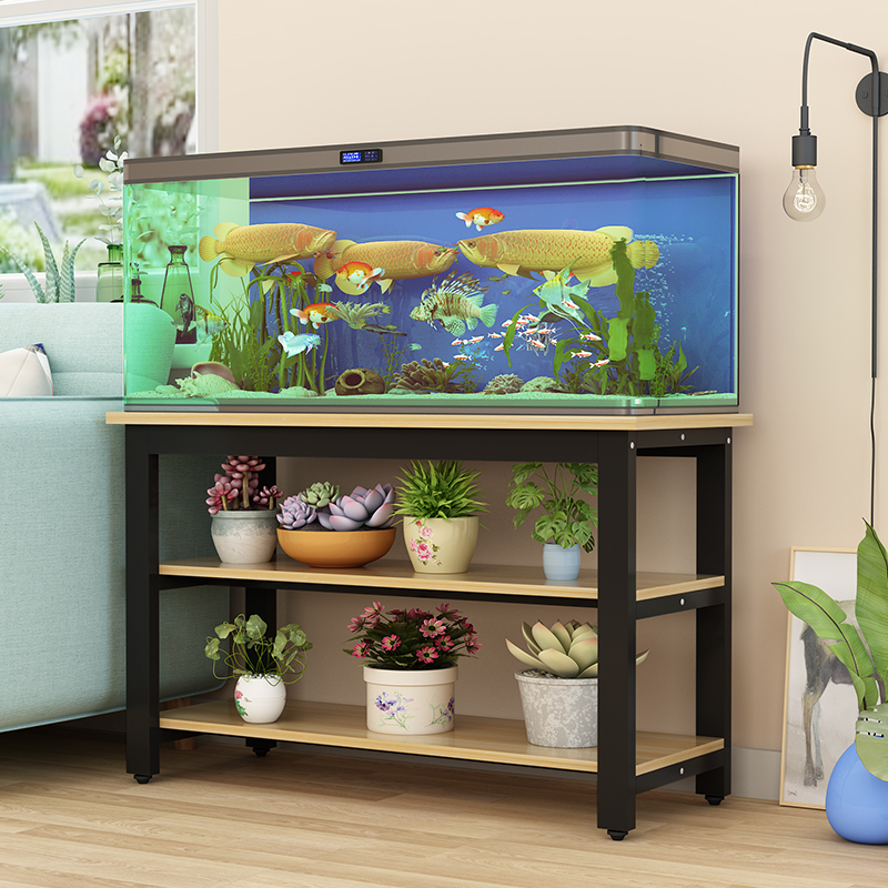 Fish Tank Rack Steel Wood Aquarium Base Turtle Tank Rack Metal