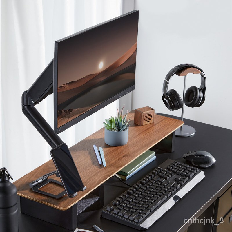 computer rack Computer Riser Pine Solid Wood Elevated Rack Desktop