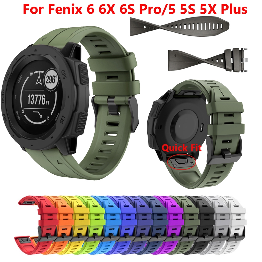 QuickFit 26 22 20mm Watchband For Garmin Fenix 6 6X 6S Pro 5 5X Plus 3