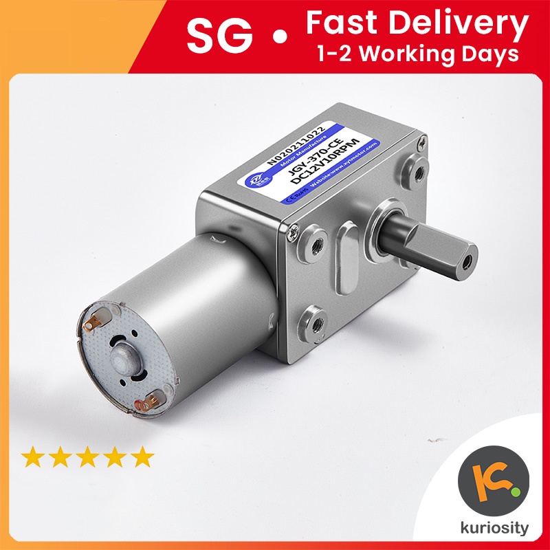 Motor DC 6V/12V Worm Gearbox with Encoder Shopee Singapore