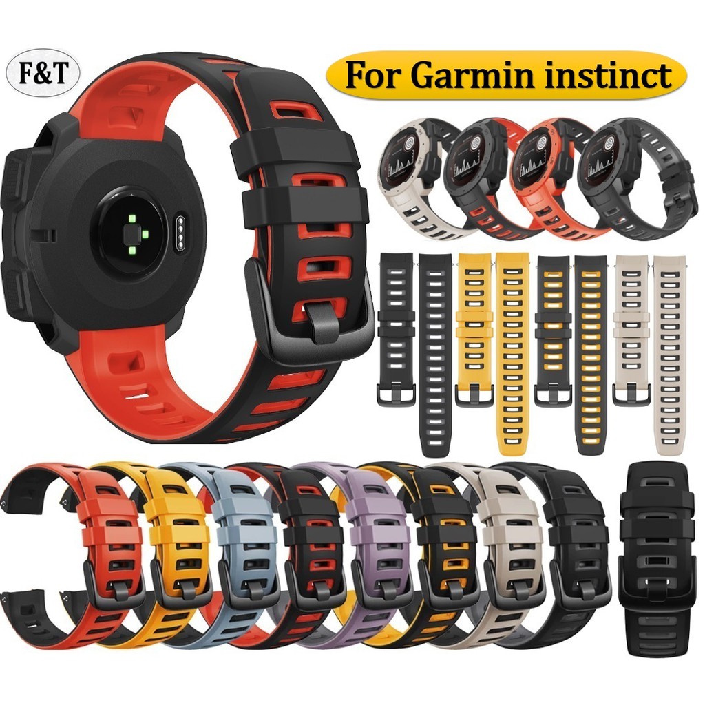 New Garmin Instinct Strap Smartwatch Double Color Silicone Sport