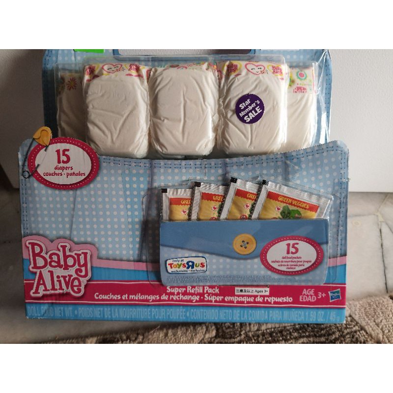 Baby Alive Doll food and Diapers Super Refill Pack Shopee Singapore