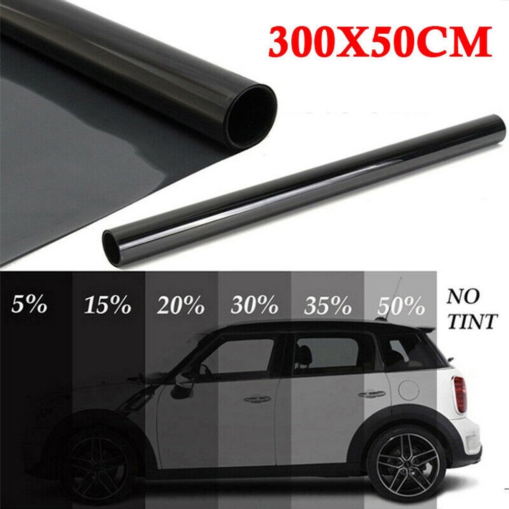 Solar Film for Car Windscreen 50cm X300cm Tinted In Black Clear Solar