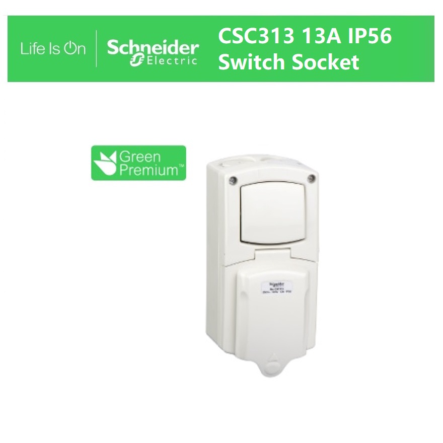Schneider CSC313 13A IP56 Weatherproof Switch Socket Shopee Singapore