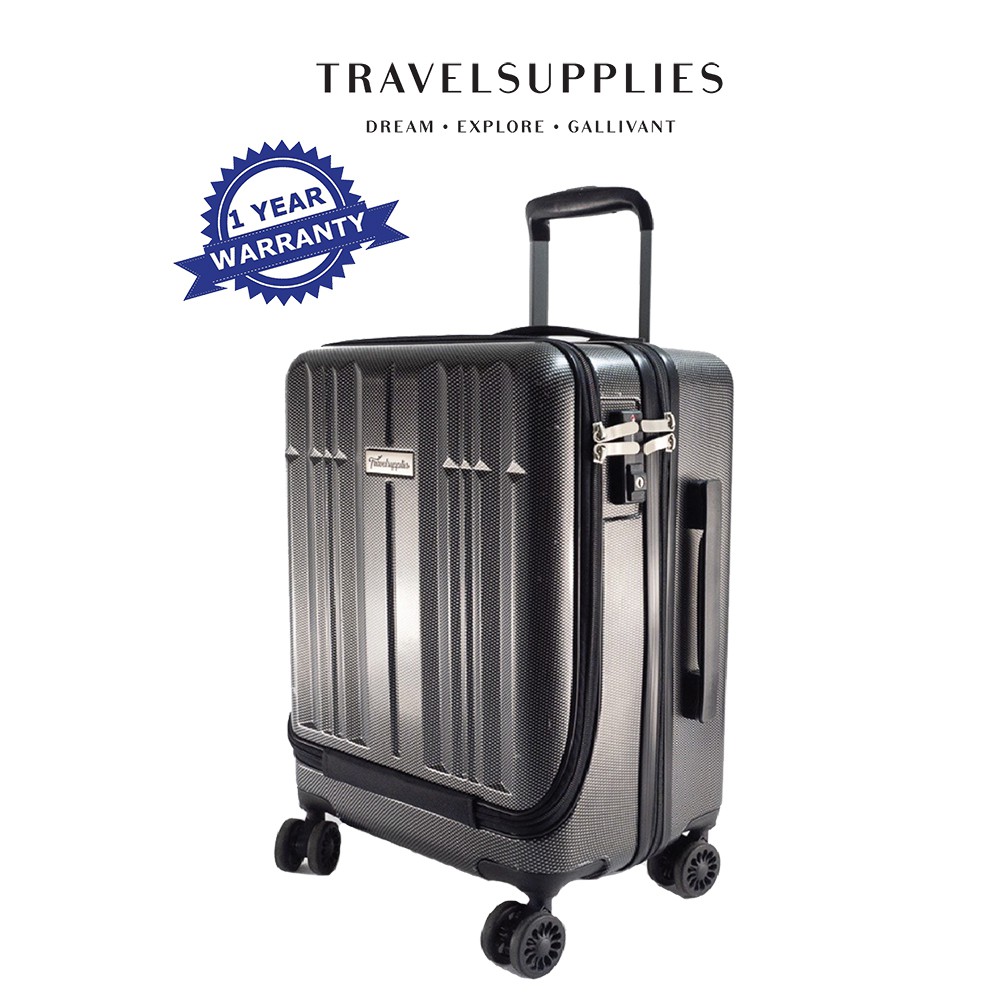 Travelsupplies Lightweight Polycarbonate Cabin Suitcase Luggage Trolley Bag with Laptop