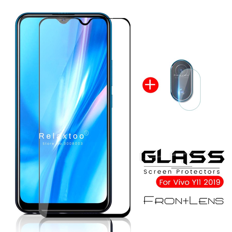 2in1 9D Full Cover Tempered Glass+lens For Vivo V15 Pro V11 V11i Y11