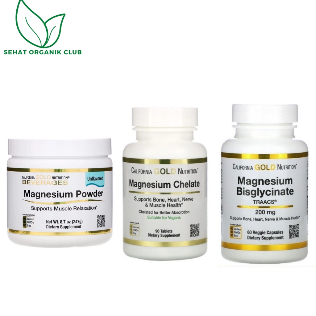 California Gold Nutrition Magnesium Chelate 210 mg 90 Tablets