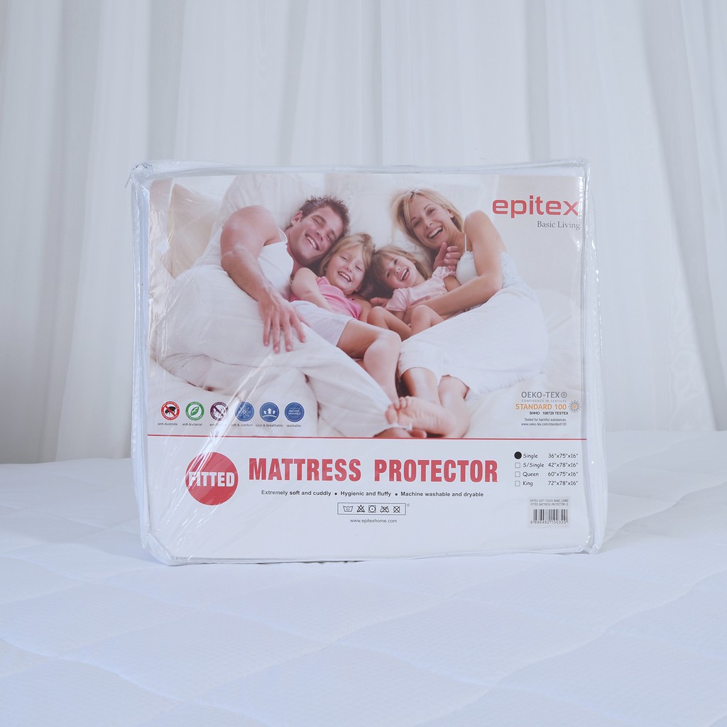 Epitex Basic Living Fitted Non Fitted Mattress Protector Bed