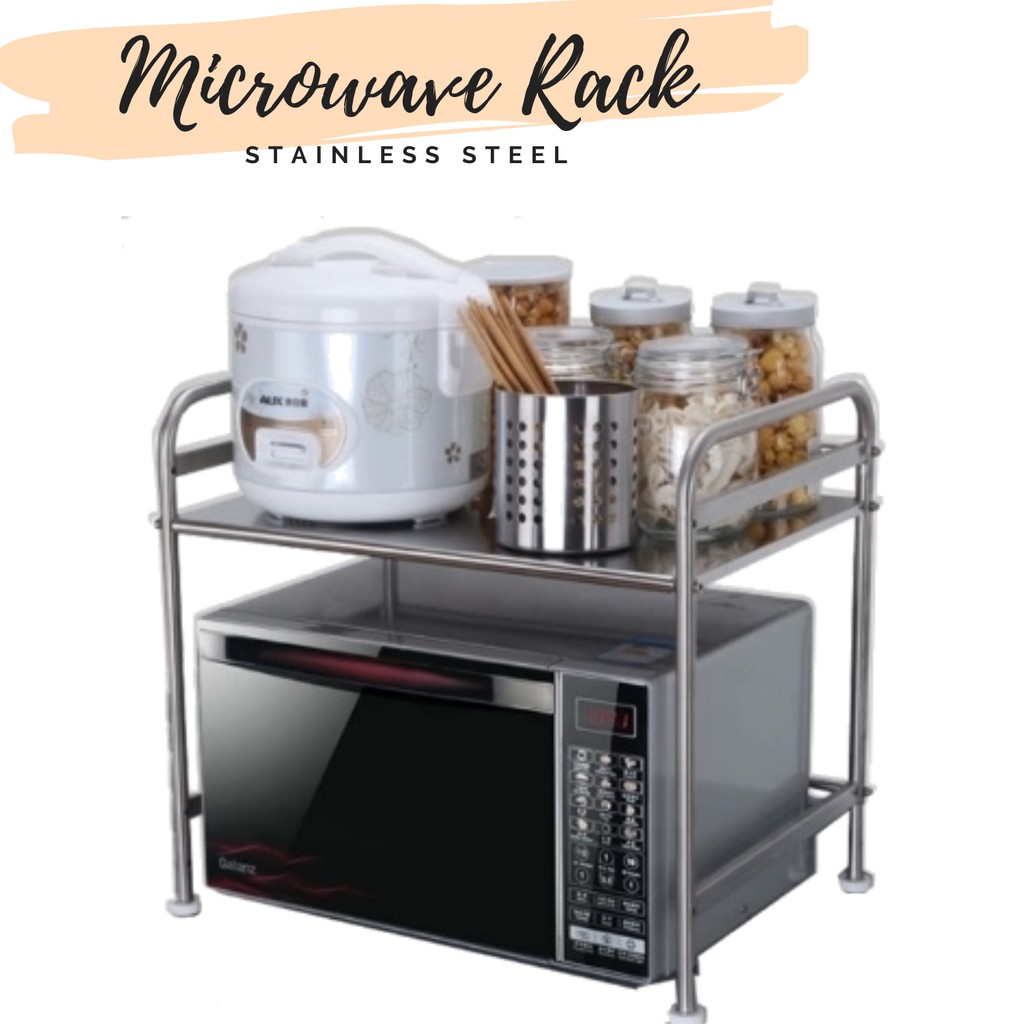 Stainless Steel Microwave Rack Furniture / BTO / HOME/ REVAMP Shopee