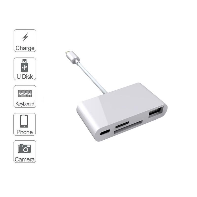 4 in 1 Lightning to USB Camera Memory Micro SD Card Reader