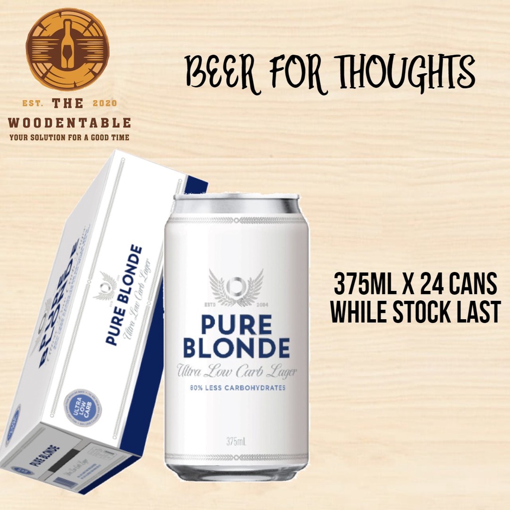 Pure Blonde Beer 375ml x 24 Cans BBD(16/03/2023) Shopee Singapore