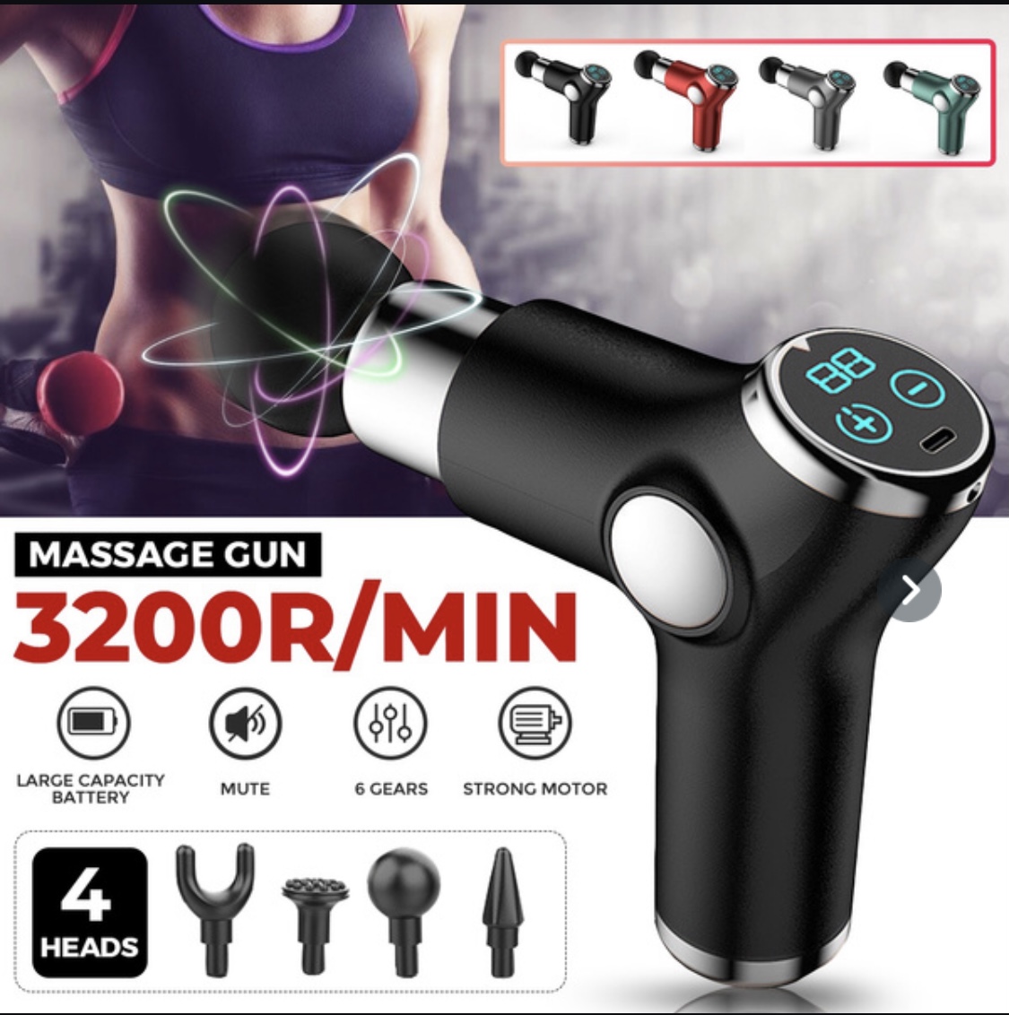 Mini Muscle Massage Gun Pocket 32 Speed vibration Electric Back neck
