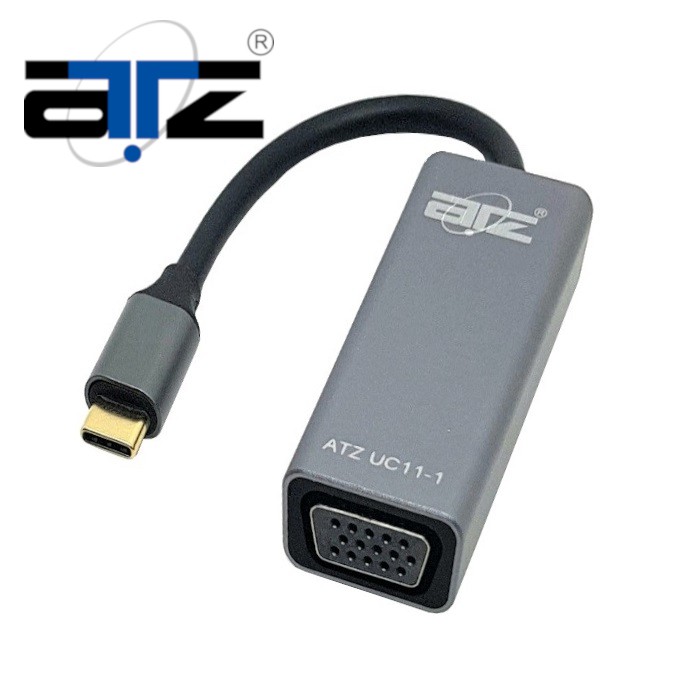 ATZ USBC to VGA Adapter, USB Typec to VGA Adapter