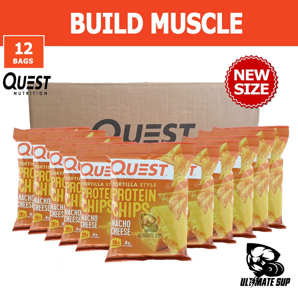Quest Nutrition, Protein Chips, Healthy Snacks, Build Muscle, 3/12
