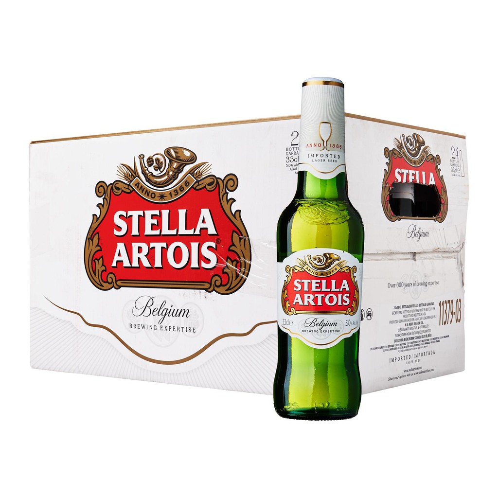 [Bundle of 24] Stella Artois Bottle Case 24x330ml [Beer] Shopee