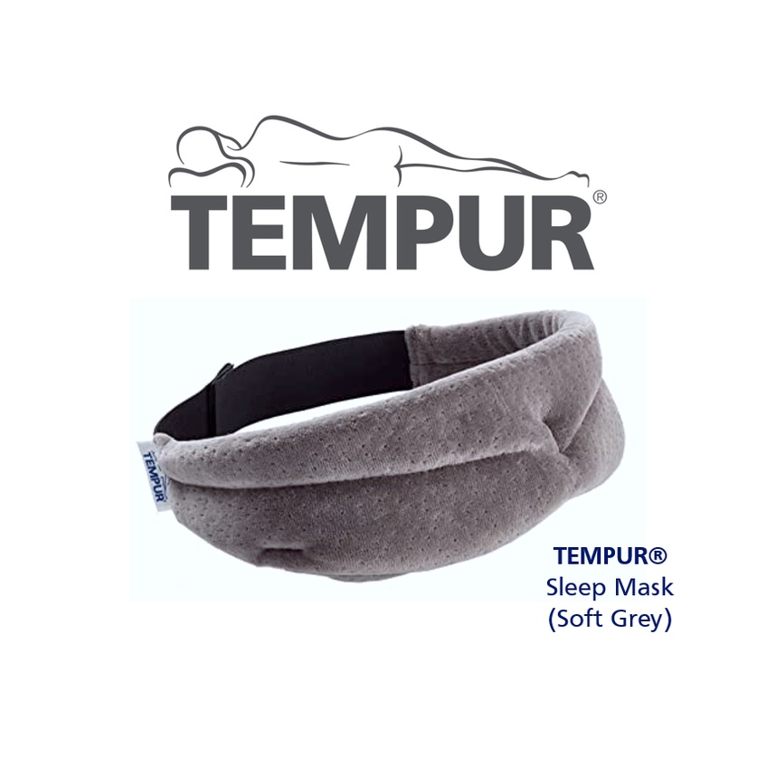 TEMPUR Sleep Mask (Soft Grey / Navy Blue) Shopee Singapore