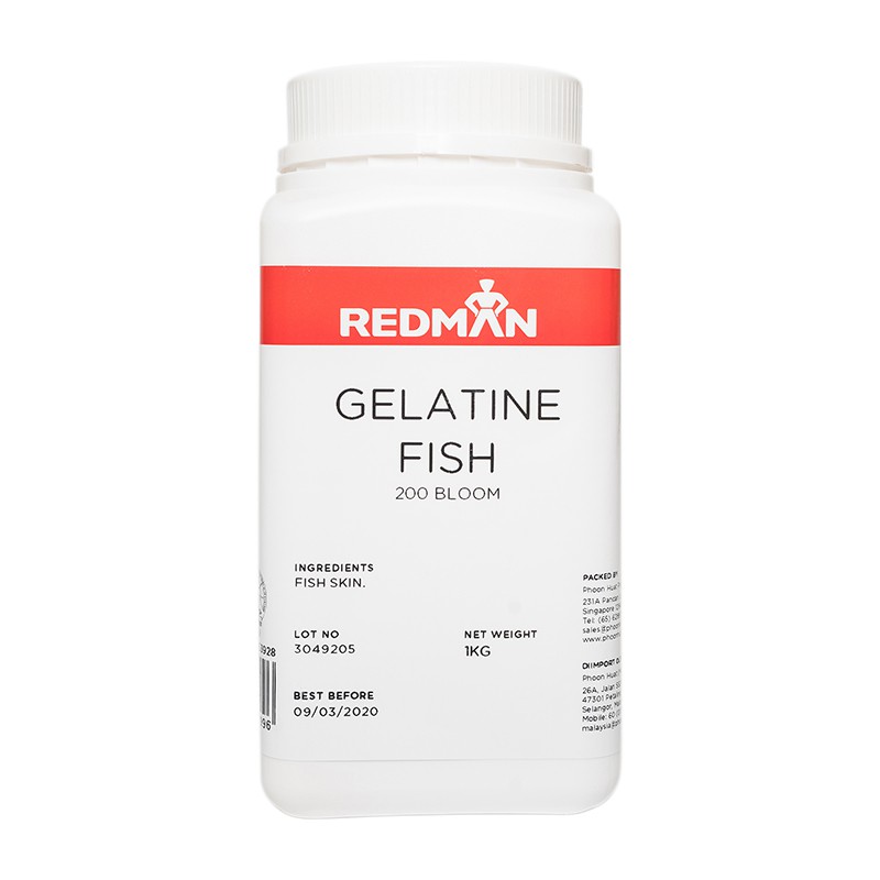RedMan Gelatine Fish 200 Bloom 1Kg Shopee Singapore