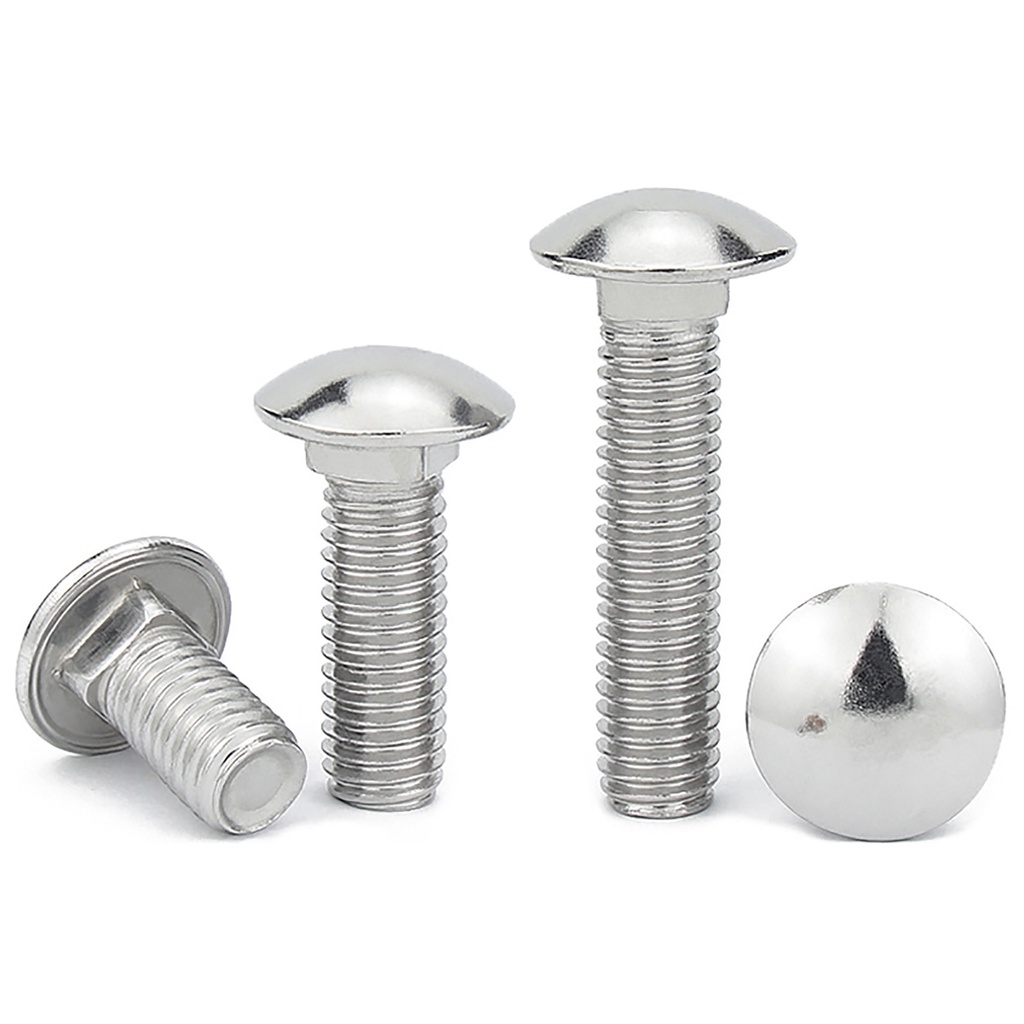 Carriage Screws Square Neck Bolts M4 M5 M6 M8 M10 M12 Truss Head Thread