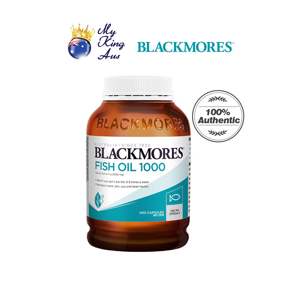 Blackmore Fish Oil 1000mg 400 Tap [My King AUS] omega3 Maintains