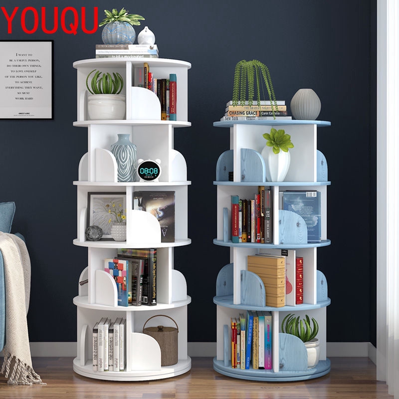 IKEA Rotating Bookshelf 360degree Bookcase Children's Rack Simple Home