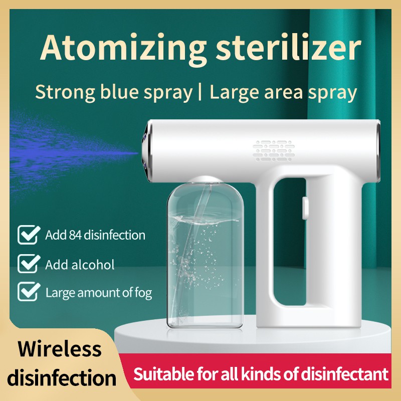 Nano Spray Gun Atomizer Sanitizer Spray Machine Handheld Disinfection Blue Ray Disinfectant
