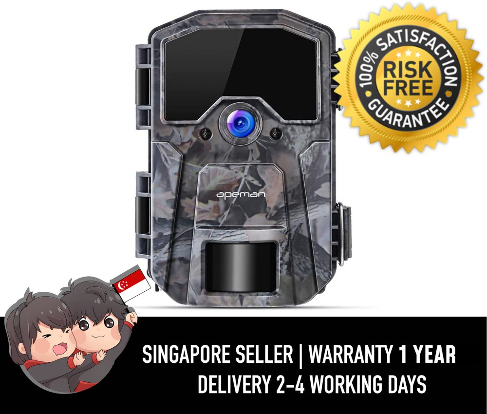 Apeman H55 Trail Camera 20MP, Night Detection Game Camera with No Glow